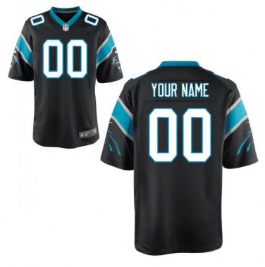 Custom Carolina Panthers Game Player Jersey Men's Black