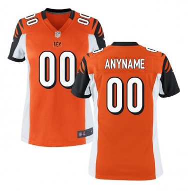 Custom Cincinnati Bengals Game Player Jersey Women's Orange
