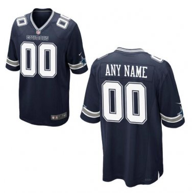 Custom Dallas Cowboys Game Player Jersey Men's Navy