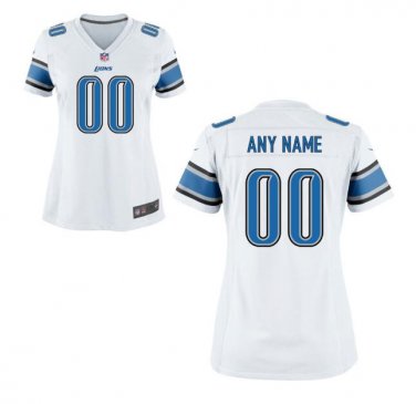 Custom Detroit Lions Game Player Jersey Women's White