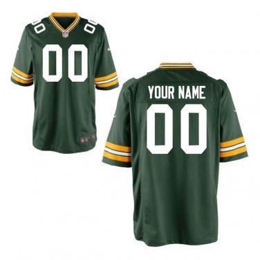 Custom Green Bay Packers Game Player Jersey Men's Green