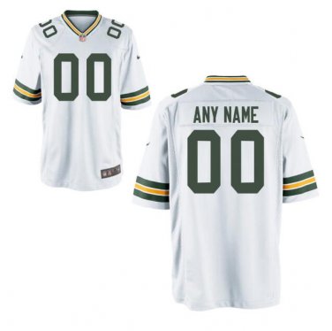 Custom Green Bay Packers Game Player Jersey Men's White