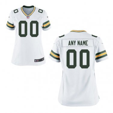 Custom Green Bay Packers Game Player Jersey Women's White