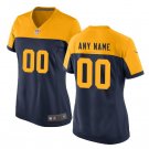 Custom Green Bay Packers Game Player Jersey Women's Navy