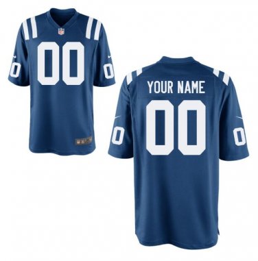 Custom Indianapolis Colts Game Player Jersey Men's Royal