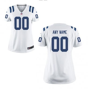 Custom Indianapolis Colts Game Player Jersey Women's White