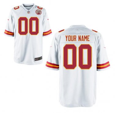 Custom Kansas City Chiefs Game Player Jersey Men's White