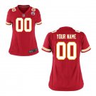 Custom Kansas City Chiefs Game Player Jersey Women's Red