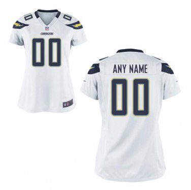 Custom Los Angeles Chargers Game Player Jersey Women's White
