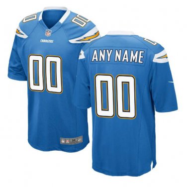 Custom Los Angeles Chargers Game Player Jersey Men's Blue