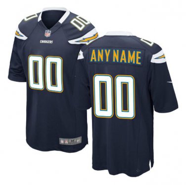 Custom Los Angeles Chargers Game Player Jersey Men's Navy