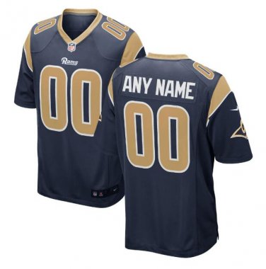 Custom Los Angeles Rams Game Player Jersey Men's Navy
