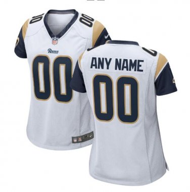 Custom Los Angeles Rams Game Player Jersey Women's White