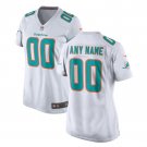 Custom Miami Dolphins Game Player Jersey Women's White