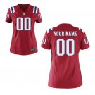 Custom New England Patriots Game Player Jersey Women's Red