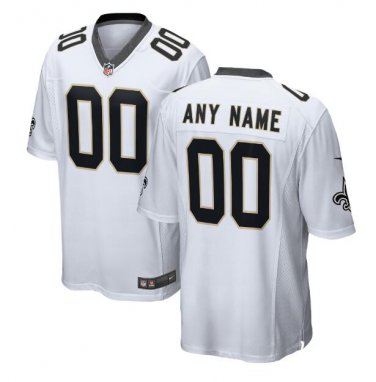 Custom New Orleans Saints Game Player Jersey Men's White
