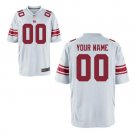 Custom New York Giants Game Player Jersey Men's White