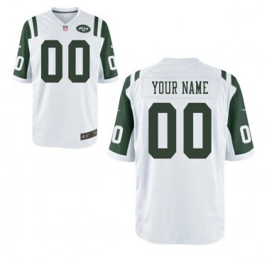 Custom New York Jets Game Player Jersey Men's White