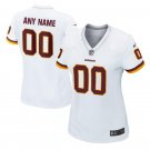 Custom Washington Redskins Game Player Jersey Women's White