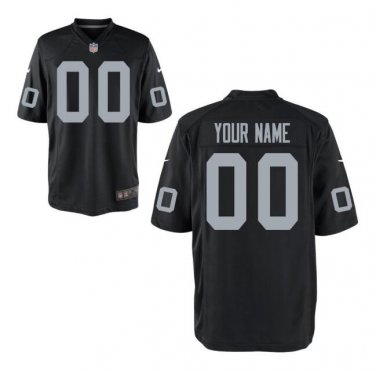 Custom Oakland Raiders Game Player Jersey Men's Black