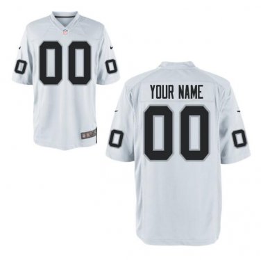 Custom Oakland Raiders Game Player Jersey Men's White