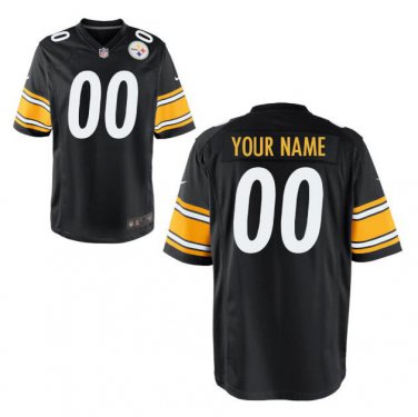 Custom Pittsburgh Steelers Game Player Jersey Men's Black