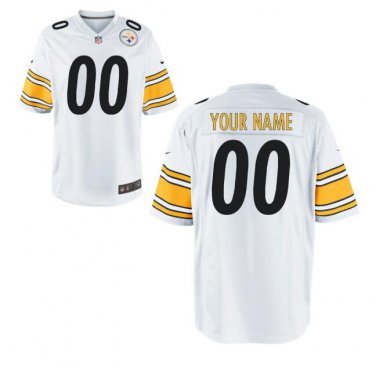 Custom Pittsburgh Steelers Game Player Jersey Men's White