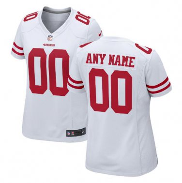Custom San Francisco 49ers Game Player Jersey Women's White