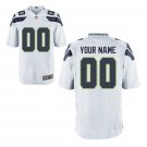 Custom Seattle Seahawks Game Player Jersey Men's White