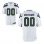 Custom Seattle Seahawks Game Player Jersey Men's White