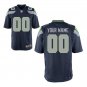 Custom Seattle Seahawks Game Player Jersey Men's Navy