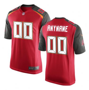 Custom Tampa Bay Buccaneers Game Player Jersey Men's Red