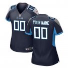 Custom Tennessee Titans Game Player Jersey Women's Navy