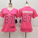 Rob Gronkowski #87 New England Patriots Limited Player Jersey Women's Pink Size M