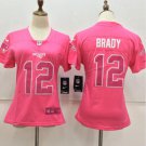 Tom Brady #12 New England Patriots Limited Player Jersey Women's Pink Size XXL