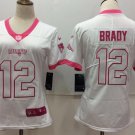 Tom Brady #12 New England Patriots Limited Player Jersey Women's White Size L