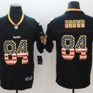 Antonio Brown #84 Pittsburgh Steelers Limited Player Jersey Men's Black National Flag Size L
