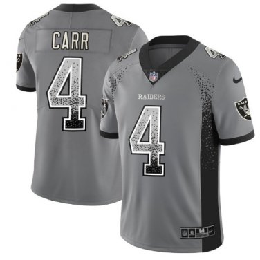 Derek Carr #4 Oakland Raiders Limited Player Jersey Men's Gray Drift Size M
