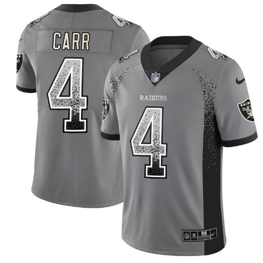 Derek Carr #4 Oakland Raiders Limited Player Jersey Men's Gray Drift ...