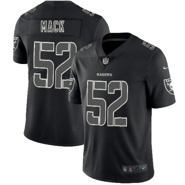 Khalil Mack #52 Oakland Raiders Limited Player Jersey Men's Black Hyphenation Size L