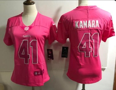 Alvin Kamara #41 New Orleans Saints Limited Player Jersey Women's Pink Size XL