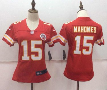 Patrick Mahomes #15 Kansas City Chiefs Limited Player Jersey Women's Red Size M
