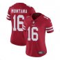 Joe Montana #16 San Francisco 49ers Limited Player Jersey Women's Red Size S