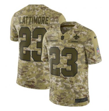 Marshon Lattimore #23 New Orleans Saints Salute to Service Limited Jersey Men's Camo Size XL