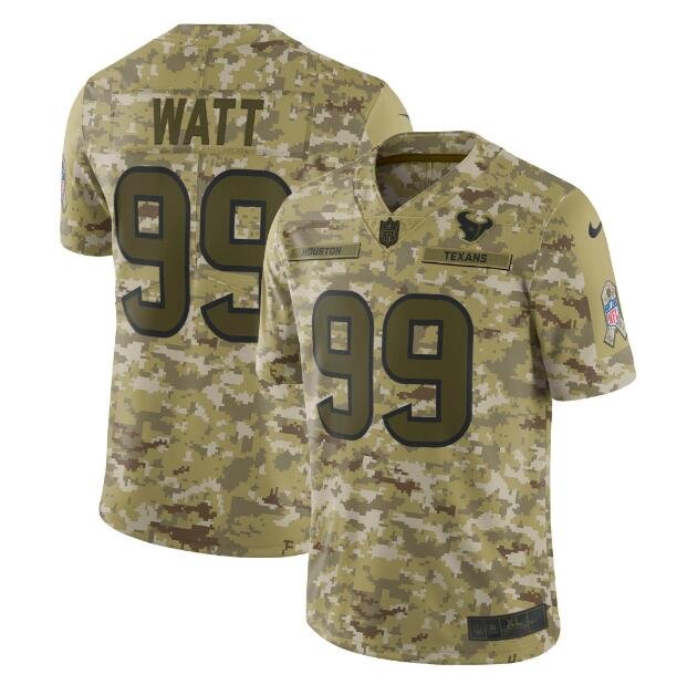 J.J. Watt #99 Houston Texans Salute to Service Limited Jersey Men's ...
