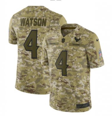 Deshaun Watson #4 Houston Texans Salute to Service Limited Jersey Men's Camo Size XXL