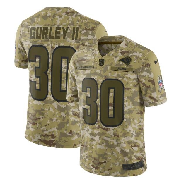Todd Gurley II #30 Los Angeles Rams Salute to Service Limited Jersey ...