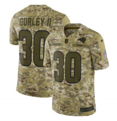 Todd Gurley II #30 Los Angeles Rams Salute to Service Limited Jersey Men's Camo Size XXL