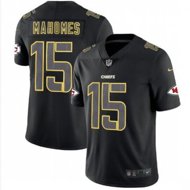 Patrick Mahomes #15 Kansas City Chiefs Limited Jersey Men's Black Hyphenation Size XXL