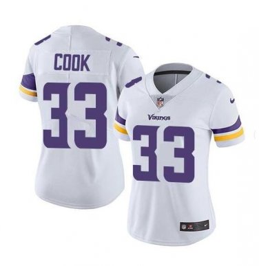 Dalvin Cook #33 Minnesota Vikings Limited Player Jersey Women's White Size XL